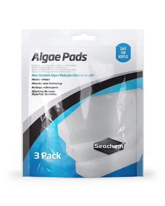 Seachem Algae Pads (x3) - Éponges Anti-Rayures pour Aquarium Verre & Acrylique