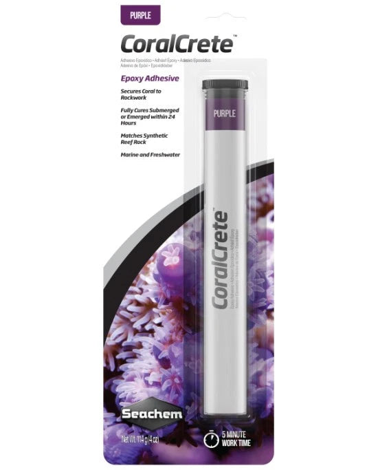 Seachem Coral Crete Violet (114g) - Mastic Époxy "Effet Algue Coralline"