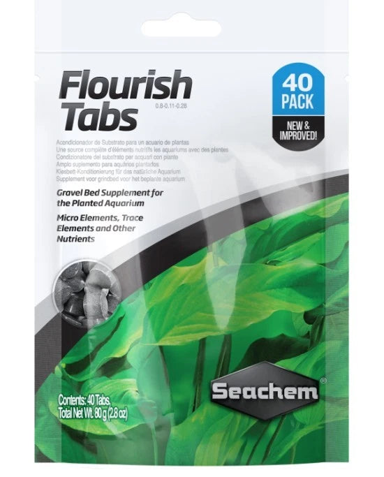 Seachem Flourish Tabs 40 Pastilles - Engrais Racinaire Aquarium Eau Douce