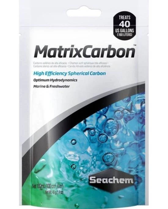 Seachem MatrixCarbon 100mL - Charbon Actif Haute Performance - Nano Aquarium