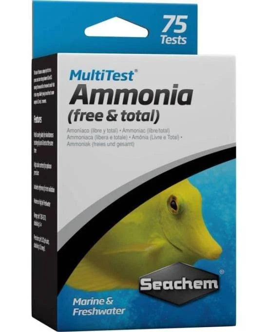 Seachem MultiTest Ammonia NH3 / NH4 - Kit Test Haute Précision Eau Douce & Mer