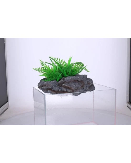 Décoration Aquarium Roche Plantation L Aquavie - Résine - 28 x 13,5 x 9 cm