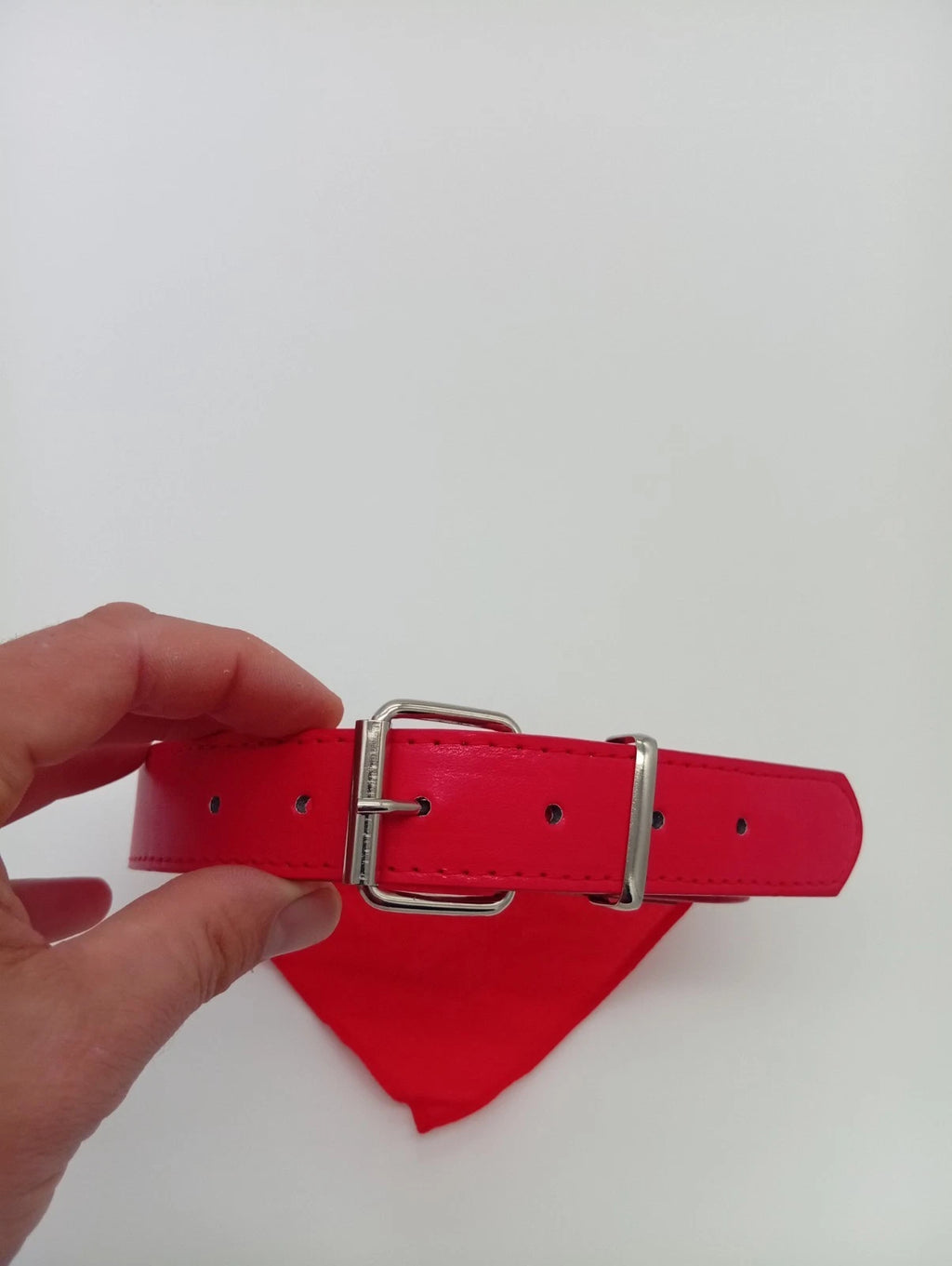 Collier bandana rouge pour chien – Taille 58 cm