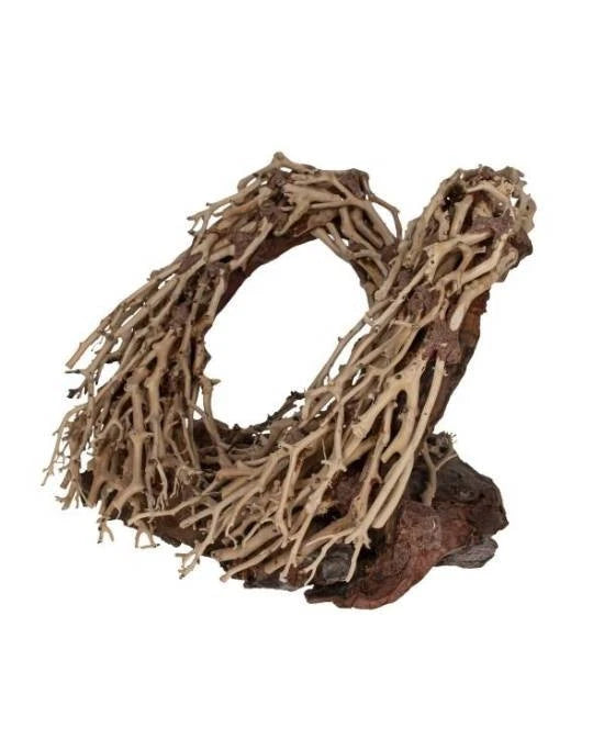 Décoration Aquavie Bonz'Heart L env. 28x28x24 cm Bois Naturel Aquarium Terrarium