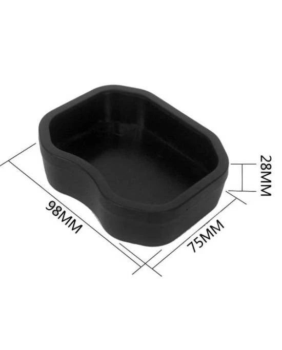 Plastic Dish Black S Reptiles Planet 7x5x2 cm Gamelle Mangeoire Terrarium Neuf