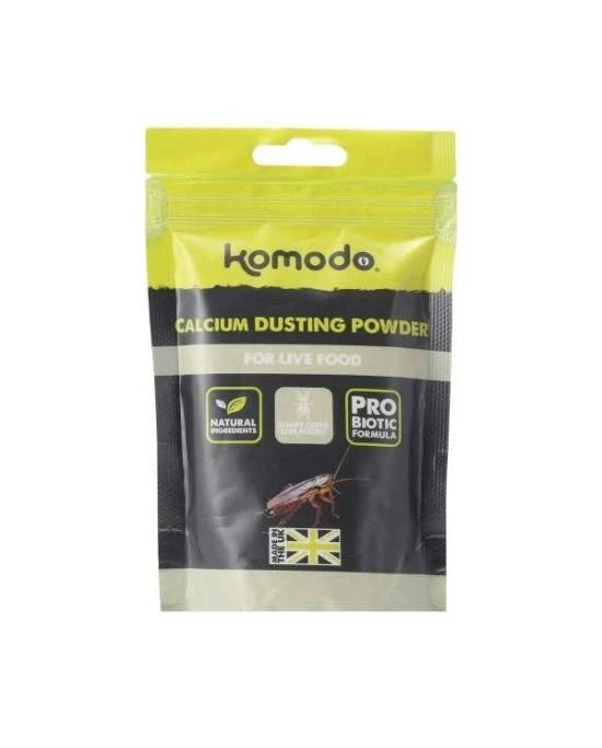 Komodo Cricket Dust 200g | Calcium pur en poudre pour insectes de nourrissage