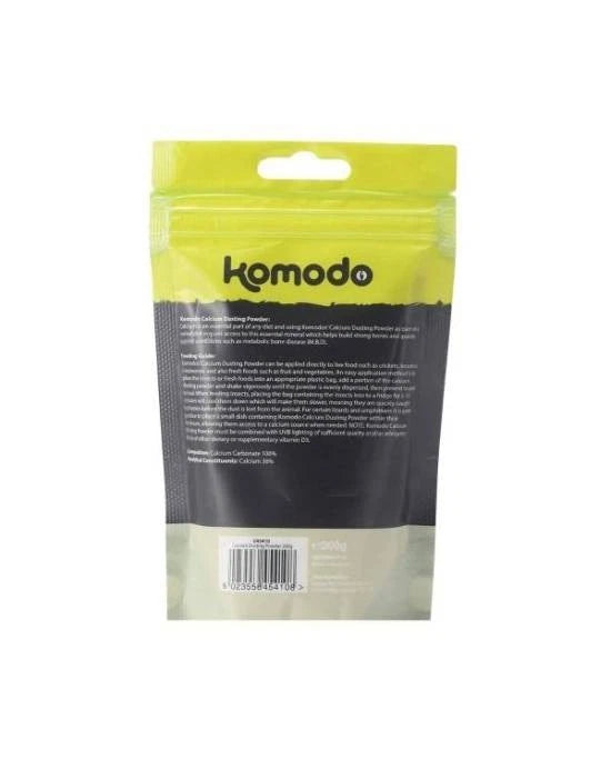 Komodo Cricket Dust 200g | Calcium pur en poudre pour insectes de nourrissage