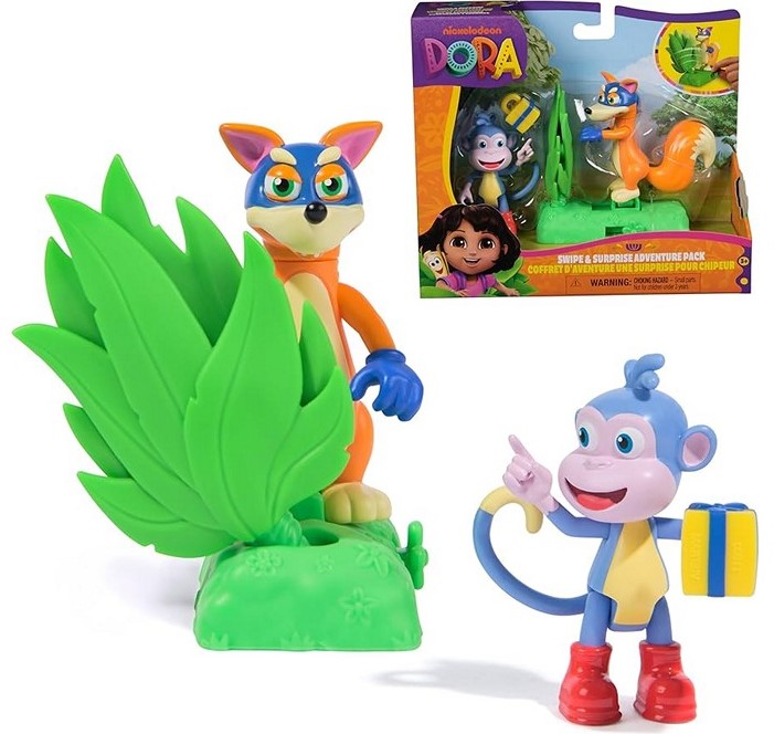 Coffret Dora l'Exploratrice Swipe & Surprise Babouche & Chipeur 15x18cm