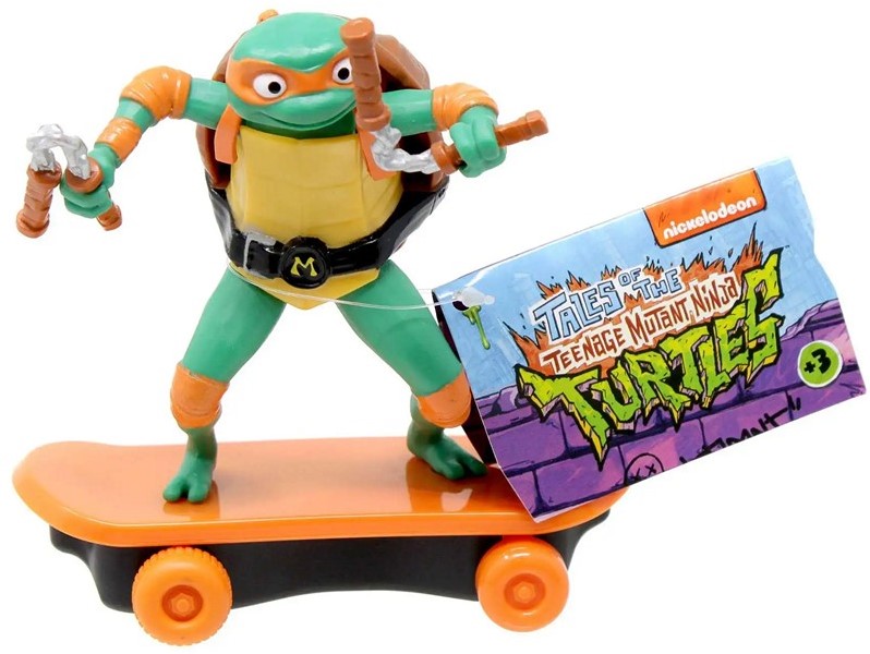 Figurine Tortues Ninja Sewer Shreders Skateboard Assortie 12,5x13cm